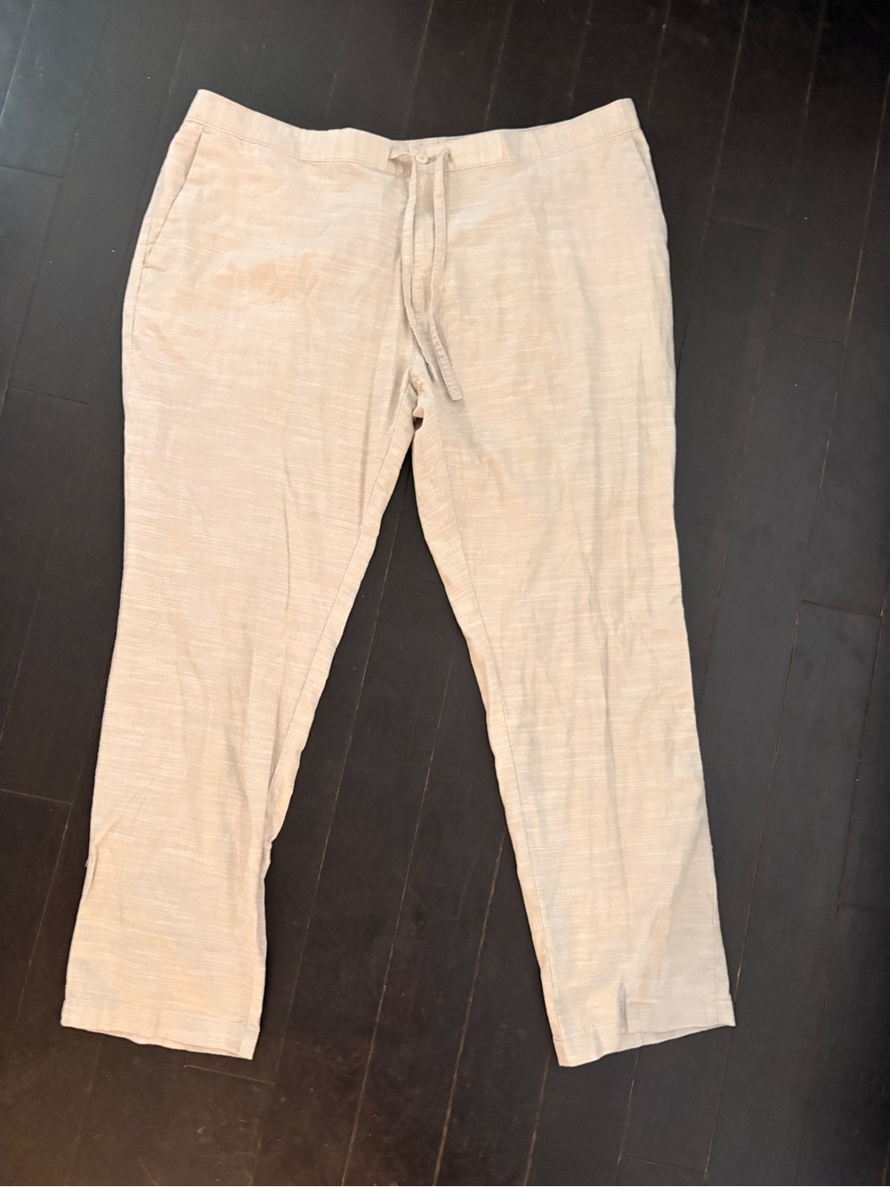 Cubavera Men's Light Beige Drawstring Chinos